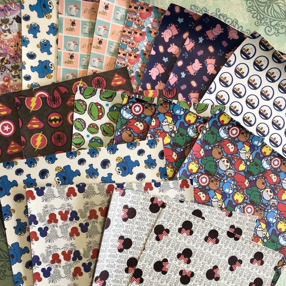 Faux leather Disney/Character Sheet Bundle